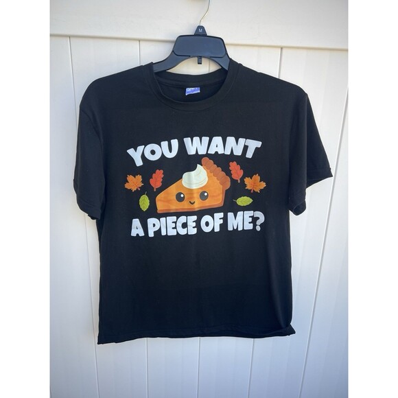 Unbranded Tops - Teevista Women’s XL Top Pumpkin Pie Fall Leaves “you Want A Piece Of Me ?”
